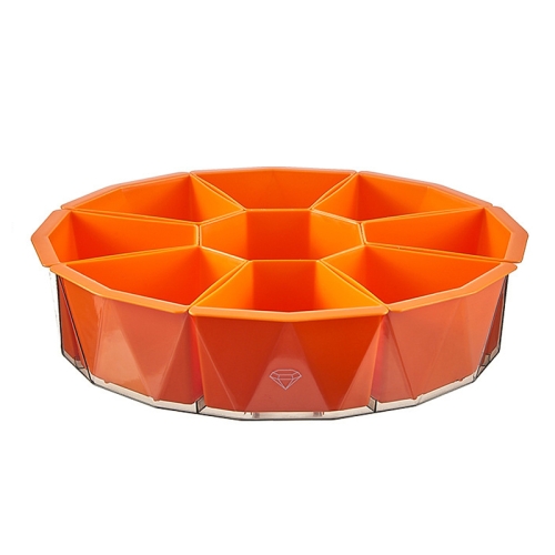 

Home Hot Pot Rotating Double Tissue Vegetable And Drainage Basket(Orange)