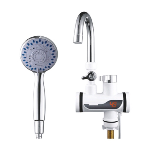 

Kitchen Hot and Cold Dual-use Instant Faucets EU Plug, Style: Oblique Screen Type