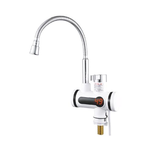 

Kitchen Hot and Cold Dual-use Instant Faucets EU Plug, Style: Round Screen Type