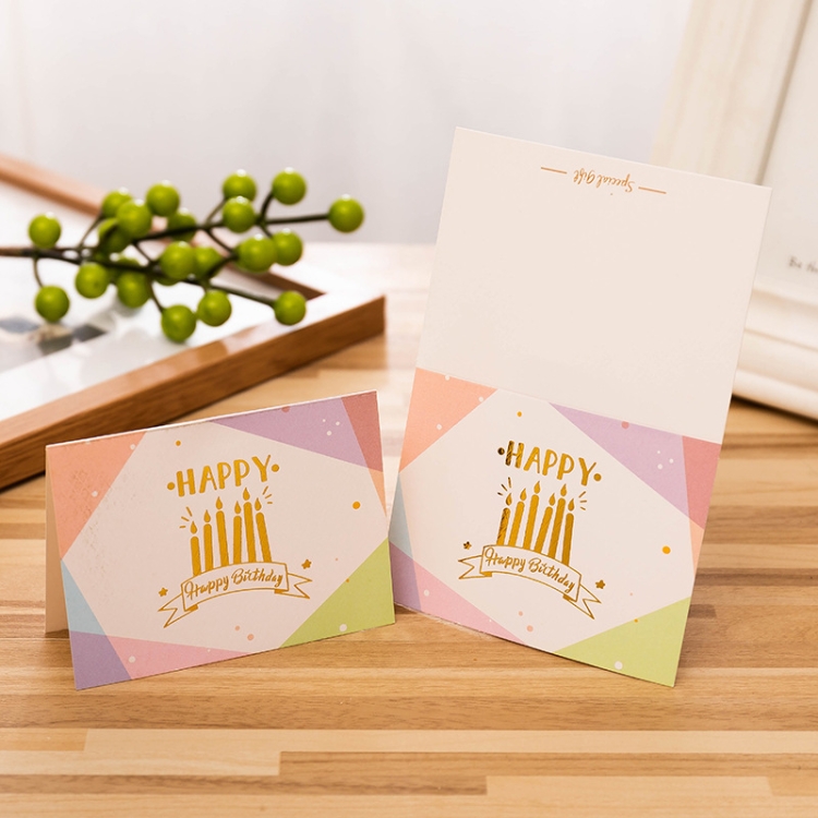 

50 PCS Hot Stamping Embossed Birthday Card(1)