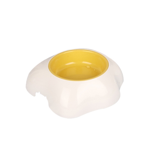 

2 PCS Pet Egg Yolk Bowl Anti-Knocking Dog Cat Bowl, Style: Single Bowl