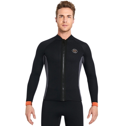 

DIVE&SAIL 3mm Long Sleeve Thermal Diving Suit Cold Protection Surf Suit, Size: S(Men Black)