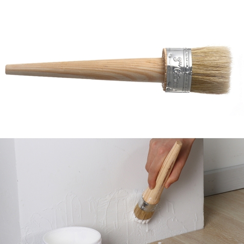 

20 PCS Round Head Long Handle Paintbrush Bristle Wood Handle Brush, Diameter: 50mm