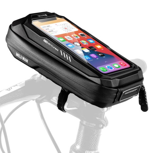 WILD MAN X3 0.5L EVA Hard Shell Bicycle Touch Screen Phone Bag(Black)
