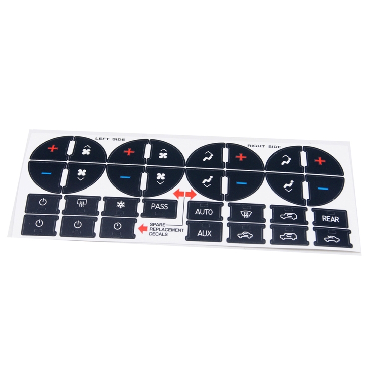 

10 PCS Car Button Repair Sticker AC Central Control Sticker(A 31 Key)
