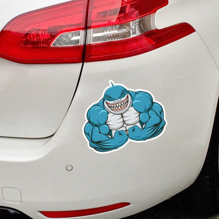 

10 PCS Muscle Shark 3D Stereo Car Sticker Bumper Sticker(Blue)