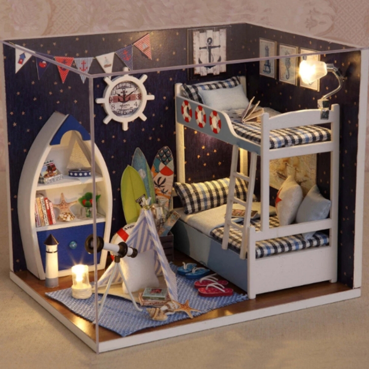 

Smart DIY Cabin Hand Assembled Model Toys(Looking At The Stars)