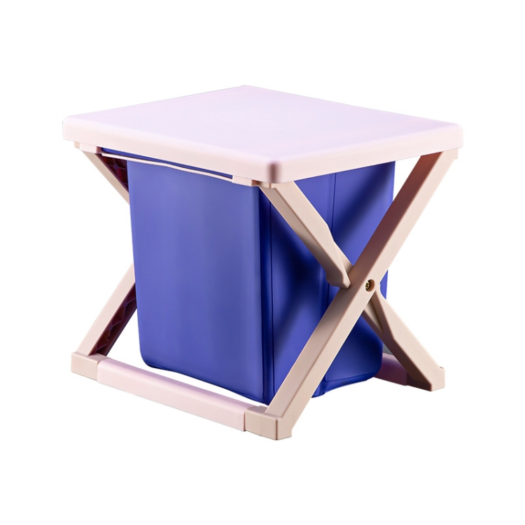 

Multipurpose Portable Folding Toilet with Cover Outdoor Travel Emergency Toilet(Pink)