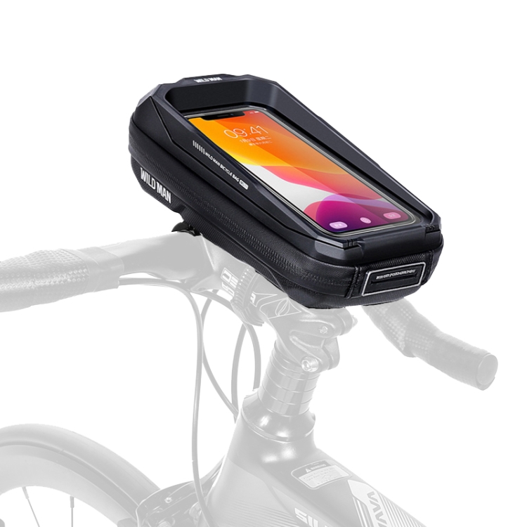 

WILD MAN MS33 0.6L Mountain Bike Hard Shell Phone Touch Screen Handlebar Bag(Black)