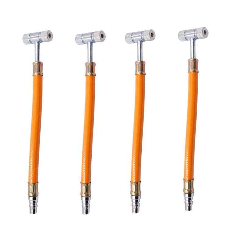 

4 PCS Tire Double-head Air Nozzle Car Motorcycle Bicycle Air Nozzle(T-shaped Hose)