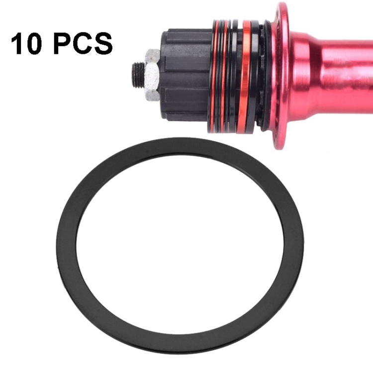 

10 PCS FMFXTR Bicycle BB Middle Shaft Flying Wheel Cushion, Thickness: 1mm (Black)