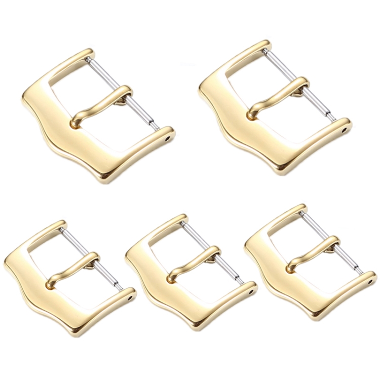 

10 PCS IP Plated Stainless Steel Pin Buckle Watch Accessories, Color: Gold 12mm