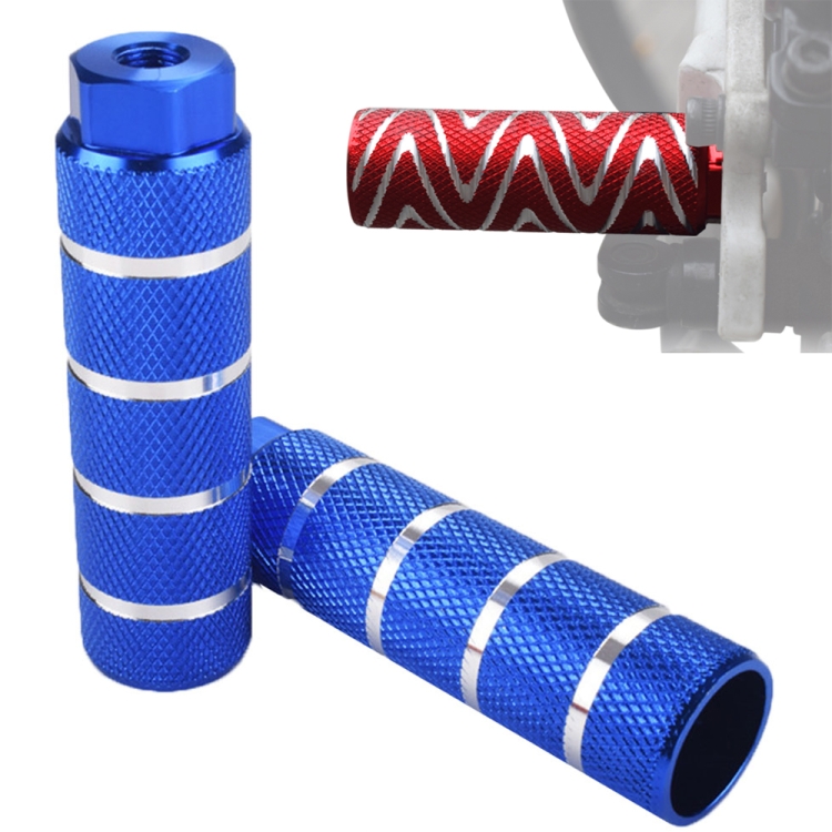 

FMFXTR Bicycle Back Seat Foot Pedal Universal Back Rear Post, Color: Blue Large Hole Long