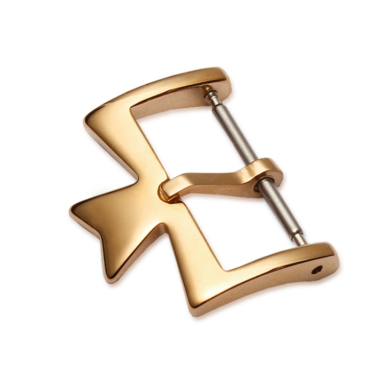 

VC Stainless Steel Butterfly Pin Buckle Watch Accessories, Style: 16mm Buckle(Rose Gold)