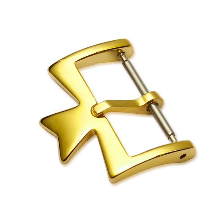 

VC Stainless Steel Butterfly Pin Buckle Watch Accessories, Style: 18mm Buckle(Gold)