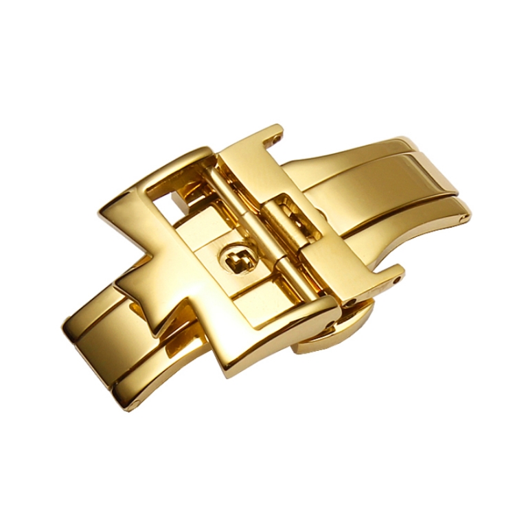 

VC Stainless Steel Butterfly Pin Buckle Watch Accessories, Style: 18mm Butterfly Buckle(Gold)