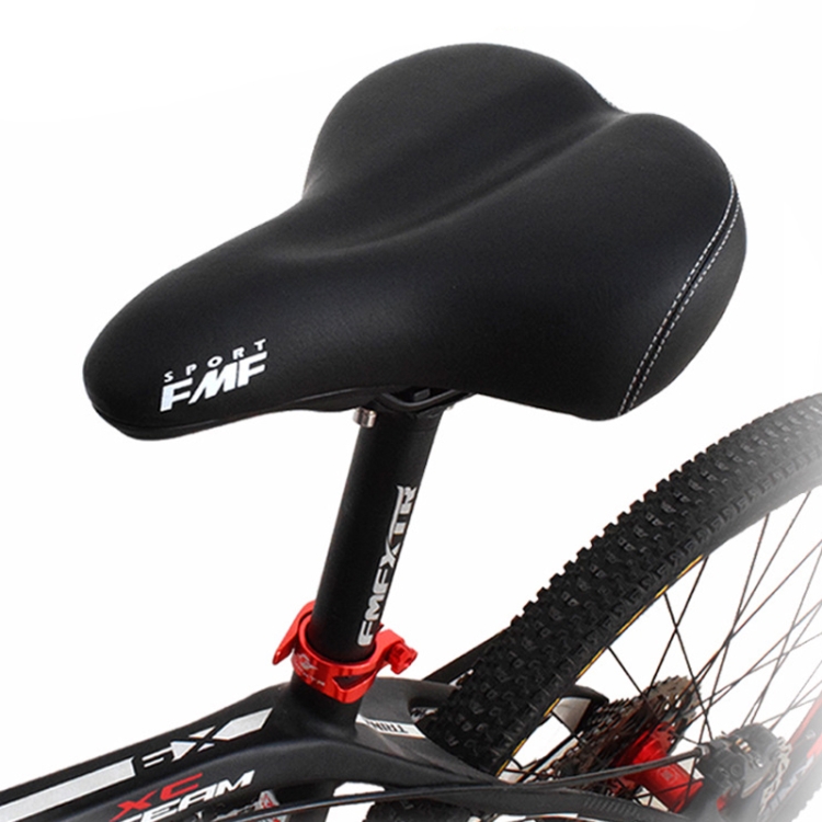 

FMFXTR Mountain Bicycle Cushion Saddle Soft Wide Comfortable Spring Seat Cushion(Black)