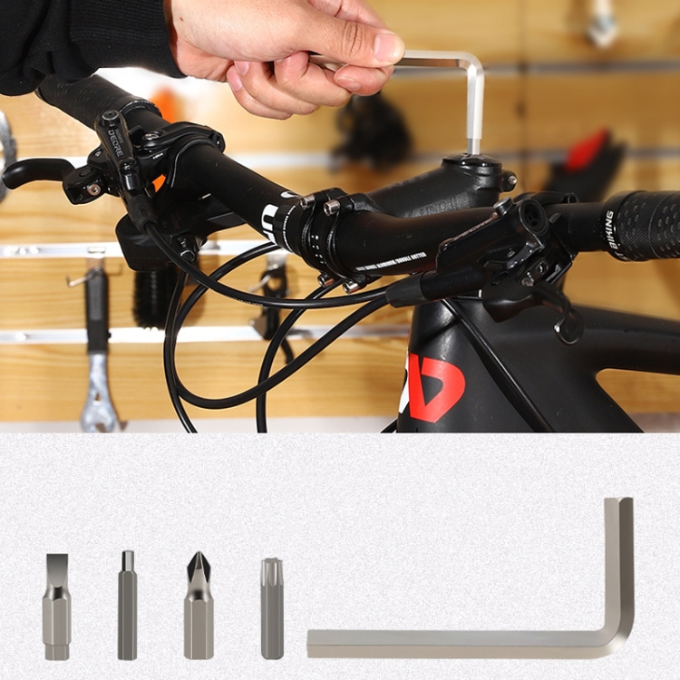 

9 In 1 Bicycle Tools Multifunctional Hexagonal Torx Wrench(Silver)
