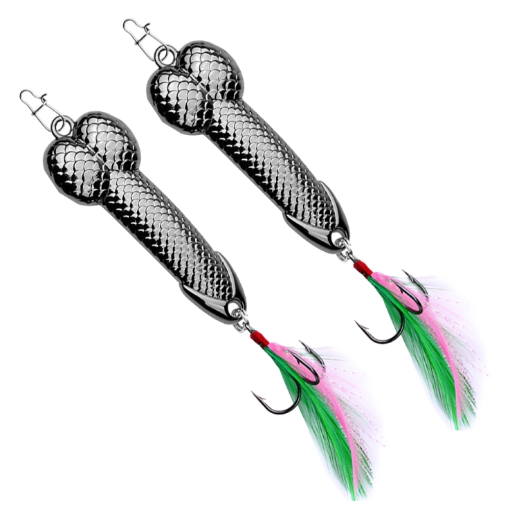 

10 PCS Metal Scale Sequins Simulation Fishing Lure, Specification: 11g(Lead Black With Hook)