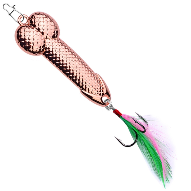 

10 PCS Metal Scale Sequins Simulation Fishing Lure, Specification: 21g(Rose Gold With Hook)