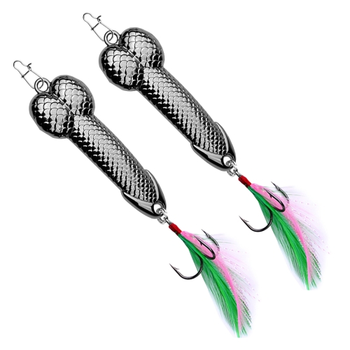 

10 PCS Metal Scale Sequins Simulation Fishing Lure, Specification: 21g(Lead Black With Hook)