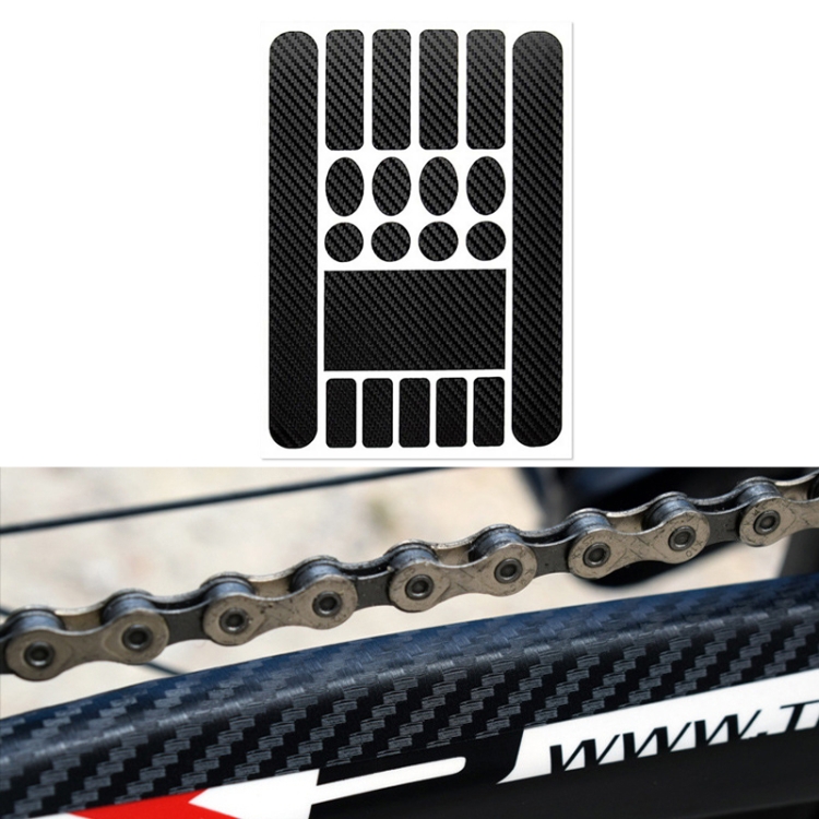 

6 PCS FMFXTR Bicycle Protection Chain Sticker Front Fork Protective Film, Color: Carbon Fiber