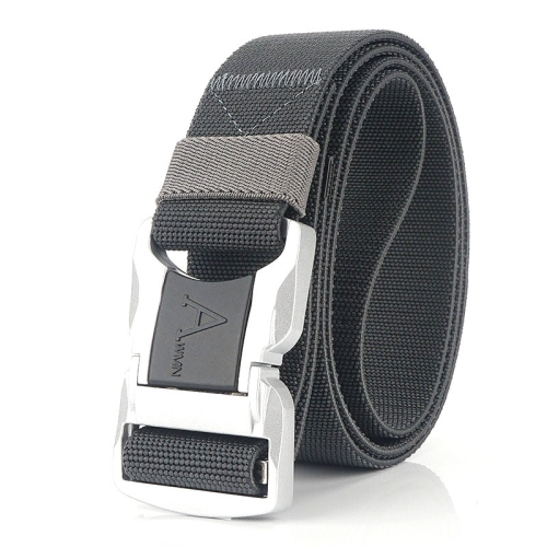 

Outdoor Leisure Aluminum Alloy Safety Buckle Belt, Length: 125cm(Dark Gray)