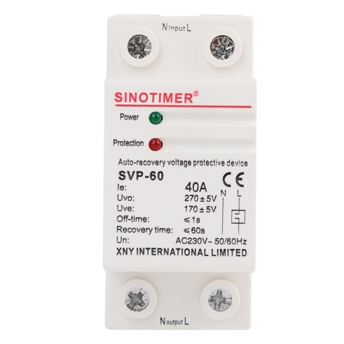 

SINOTIMER Single-Phase Self-Duplex Intelligent Over-Pressure Protector(SVP-60)