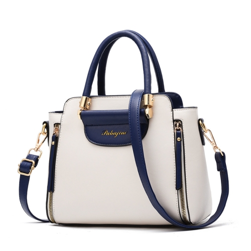 

TFZ 572 PU Material Contrast Color Ladies Handbag(Blue White)