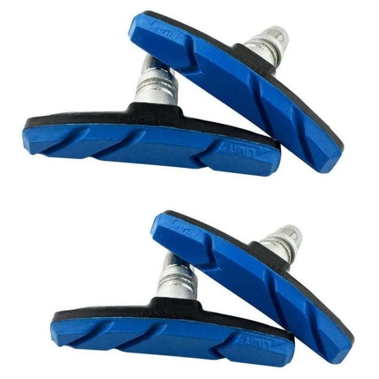 

2 Pairs Silent V-brake Bicycle Brake Shoes, Color: Blue