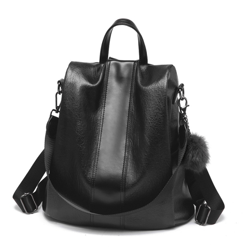

TFZ468 Vintage PU Soft Leather Ladies Backpack(Black)
