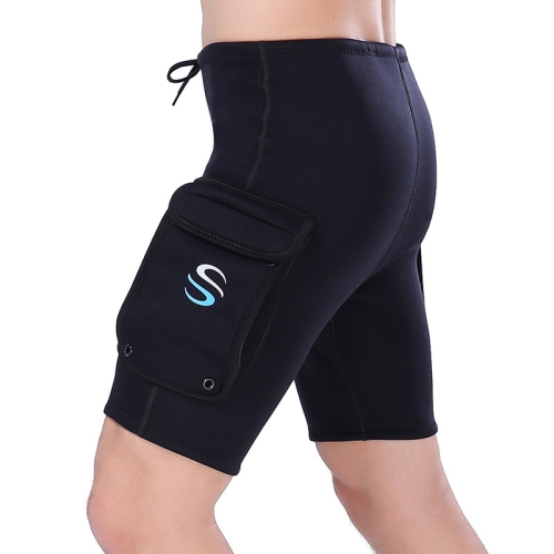 

SLINK Dive Pocket Shorts Rafting Rowing Pants, Size: S(Black)