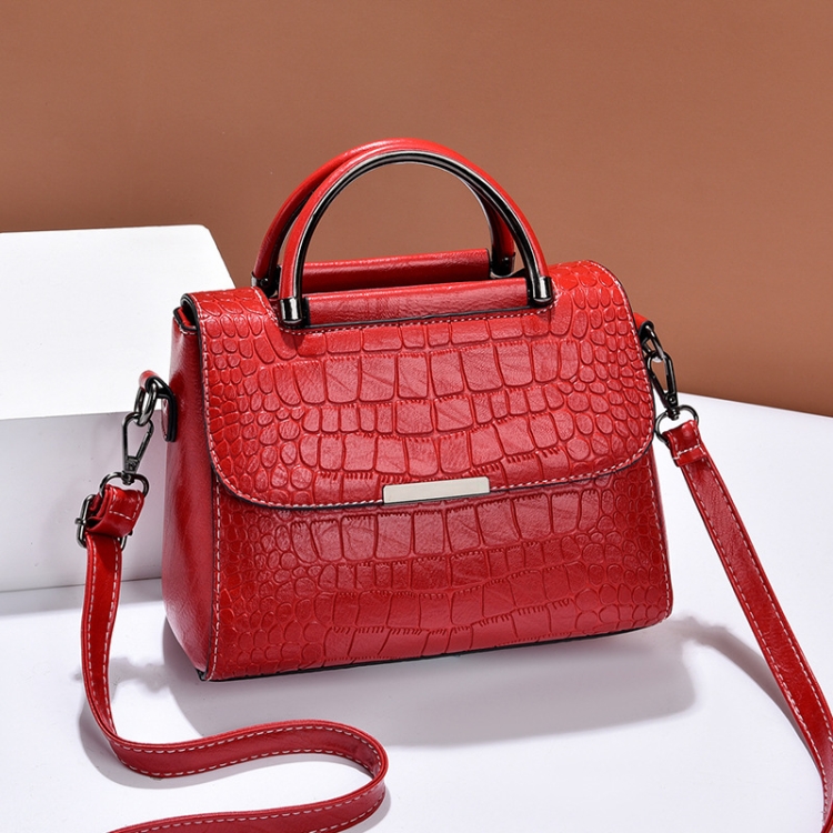 

A966-5 Stone Pattern Ladies Single-shoulder Bags(Red Wine)