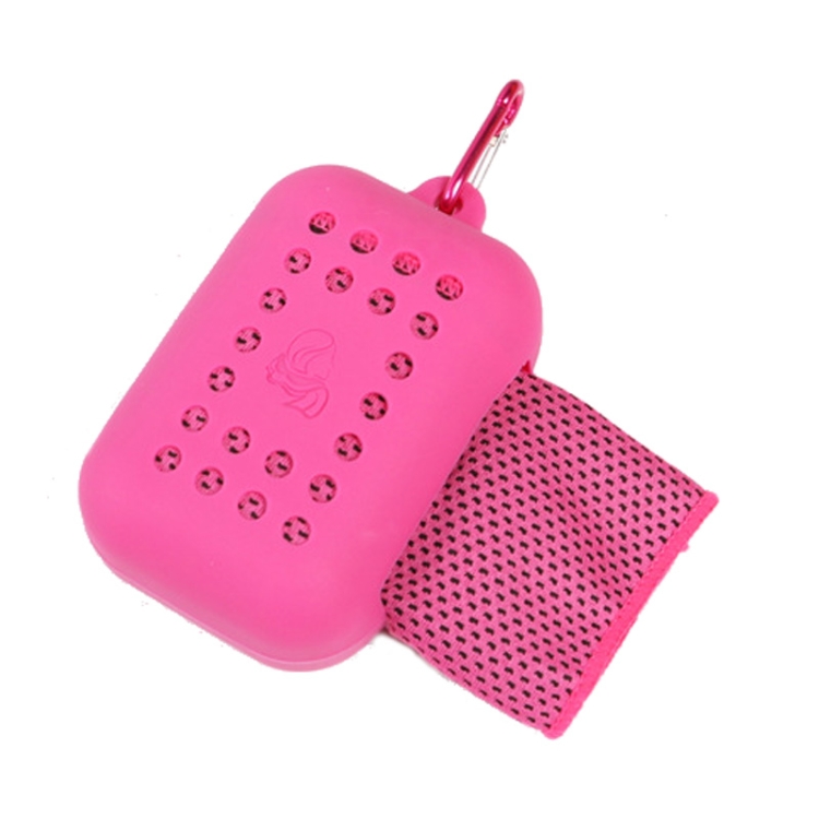 

30x80cm Summer Fitness Cold Sports Towel To Cool Down Ice Cold Towel(Rose Red)
