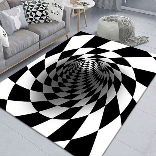 

3D Geometric Stereo Trap Vision Living Room Bedroom Carpet, Size: 40x60cm(Rectangular Vision G)