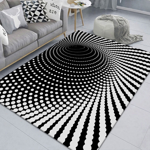 

3D Geometric Stereo Trap Vision Living Room Bedroom Carpet, Size: 50x80cm(Rectangular Visual F)