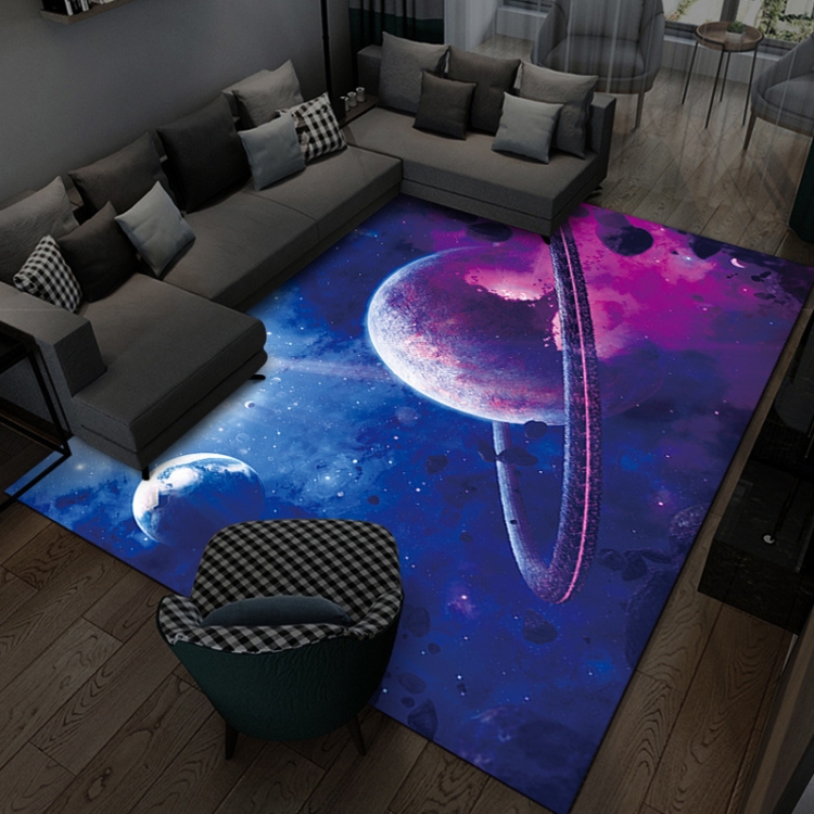 3D Visual Cartoon Cosmic Planet Living Room Carpet, Size: 40x60cm(RZ Cosmic  Planet 11)