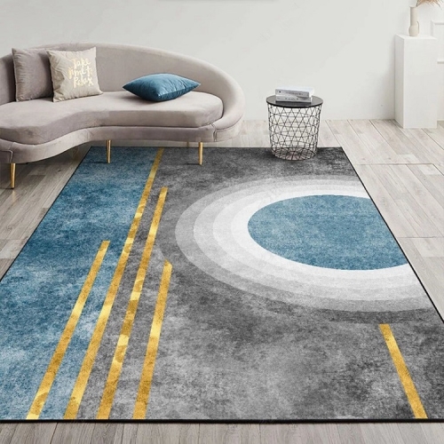 现代抽象几何客厅地毯 茶几垫，尺寸：50x80cm（19）