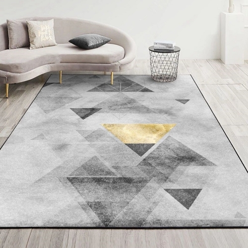 

Modern Abstract Geometric Living Room Rug Coffee Table Cushion, Size: 60x90cm(17)