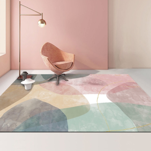 

Modern Abstract Geometric Living Room Rug Coffee Table Cushion, Size: 80x120cm(08)
