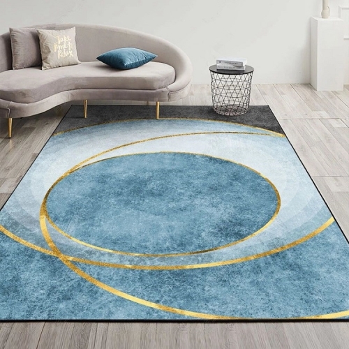 

Modern Abstract Geometric Living Room Rug Coffee Table Cushion, Size: 140x200cm(20)