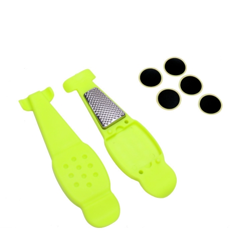 

Multifunctional Bicycle Tire Changing Tool, Color: Green+5 Tire Patches