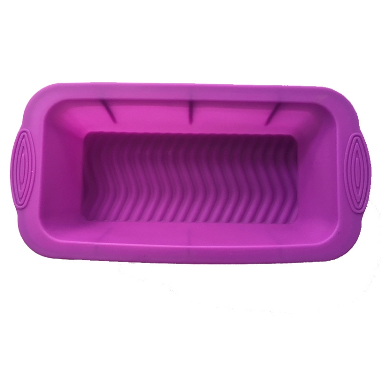 

2 PCS Silicone Pizza Toast Box Long Cake Mold(Purple)