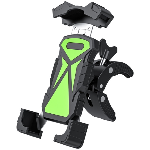 

L101+M011 Outdoor Cycling Mechanical Locking Phone Holder(Green)