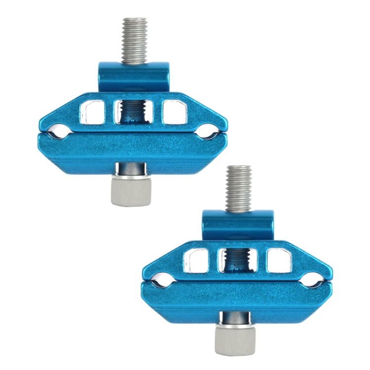 

2 PCS FMFXTR Bicycle Saddle Clamp Code Screw Connector(Double Rail Blue)