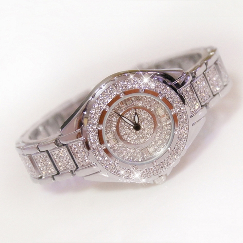 

BS Bee Sister FA0917L Niche Full Diamond Ladies Watch(Silver)