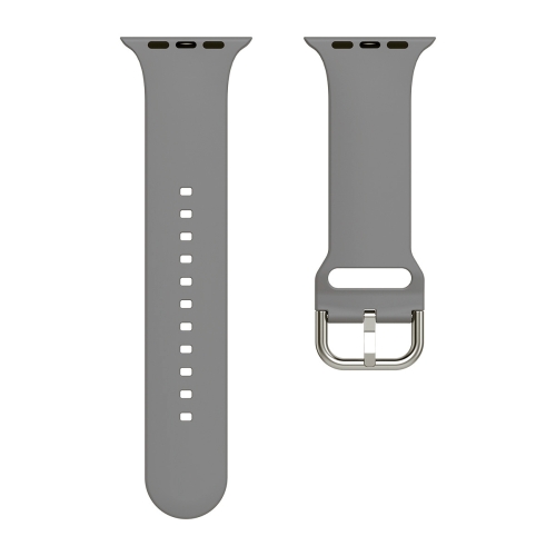 

Silicone Solid Color Watch Band For Apple Watch Series 6&SE&5&4 44mm(Deep Gray)