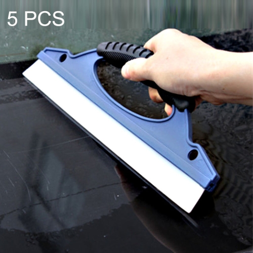 

5 PCS Car Glass Scraper Silicone Glass Clean D -Shaped Water Scraping Board Color Random Delivery