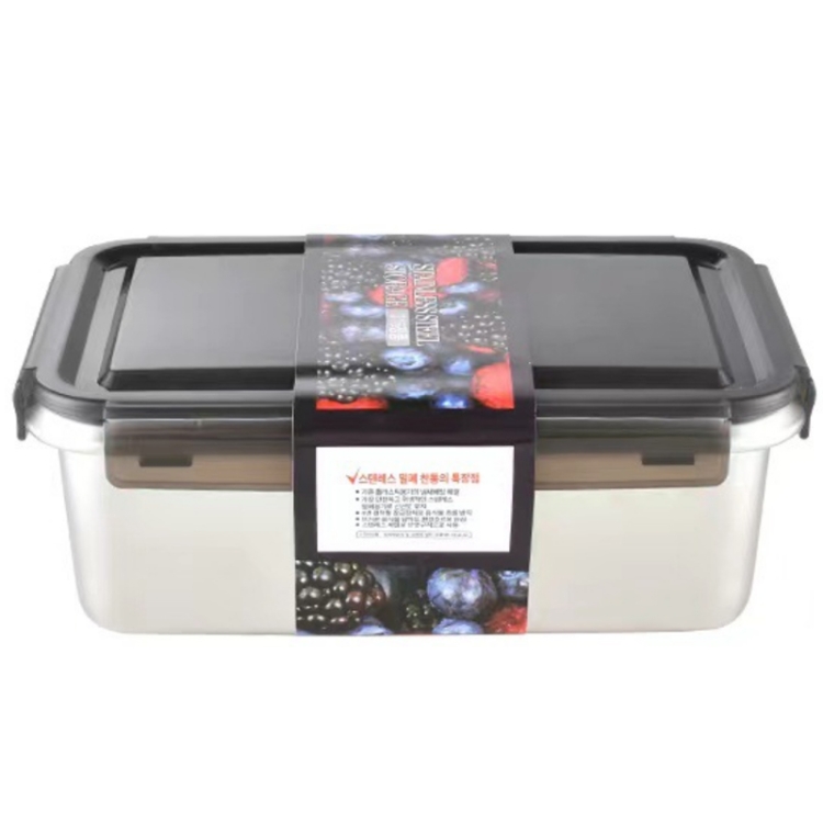 

Refrigerator Refrigerated Storage Stainless Steel Airtight Crisper, Capacity: Rectangular 2000ML