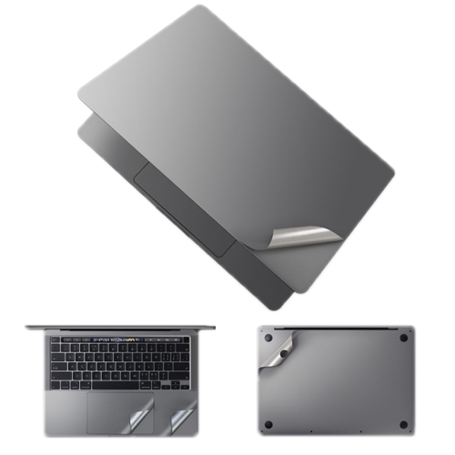 

JRC Upper Cover Film + Bottom Cover Film + Full-Support Film + Touchpad Film Laptop Protective Sticker For Macbook 14Pro 2021 A2442(Dark Gray)